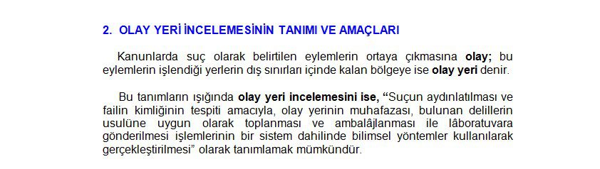 Adli Olay Yeri İncelemesinin Anlamı ve Amaçları